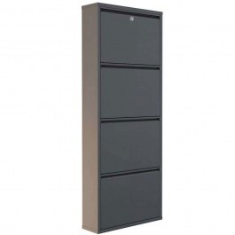 Παπουτσοθήκη Επιτοίχια Locking 159ORN1113 50x15x136cm Anthracite ANTHRACITE