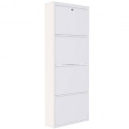 Παπουτσοθήκη Επιτοίχια Locking 159ORN1114 50x15x136cm White WHITE