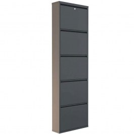Παπουτσοθήκη Επιτοίχια Locking 159ORN1116 50x15x169cm Anthracite ANTHRACITE