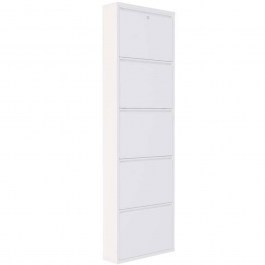 Παπουτσοθήκη Επιτοίχια Locking 159ORN1117 50x15x169cm White WHITE