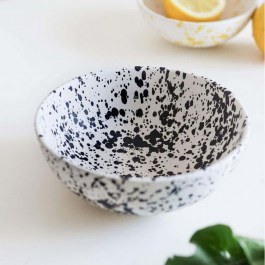 Serving Bowl 886SVN1110 15,5x5,7cm White-Black Hermia WHITE-BLACK