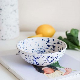 Serving Bowl 886SVN1111 15,5x5,7cm White-Navy Blue Hermia WHITE-BLUE