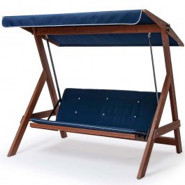 Three Seater Garden Swing - Bed Roma 675SWG1125 190x120x180cm Navy Blue NAVY BLUE