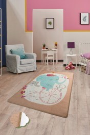 Χαλί Elephants Bike 876CHL1084 Beige-Multi Conceptum Hypnose BEIGE-MULTI