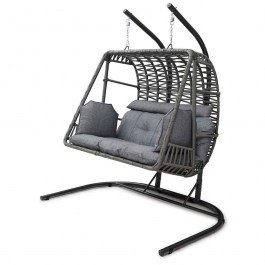 Two-Seater Garden Swing Sante 227VRD1036 190x90x200cm Anthracite ANTHRACITE