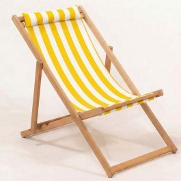 Chaise Longue Myn 644MYD1181 59x44x90cm White-Yellow WHITE-YELLOW