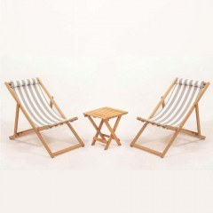 Garden Dining Set Myn (Set 3Pcs) 644MYD1186 40x40x40cm White-Grey