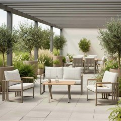 Σαλόνι Κήπου Fatsa (Σετ 4Τμχ) 227VRD1037 Beige