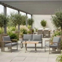 Σαλόνι Κήπου Fatsa (Σετ 4Τμχ) 227VRD1038 Grey GREY