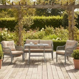 Σαλόνι Κήπου Fiori (Σετ 4Τμχ) 227VRD1047 Beige BEIGE