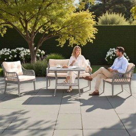 Σαλόνι Κήπου Fiori (Σετ 4Τμχ) 227VRD1045 Cream CREAM