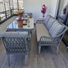 Garden Lounge Hisar (Set 4Pcs) 227VRD1023 Light Grey