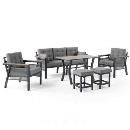 Σαλόνι Κήπου Lilyum (Σετ 6Τμχ) 227VRD1030 Grey GREY