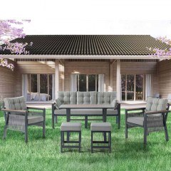 Σαλόνι Κήπου Lilyum (Σετ 6Τμχ) 227VRD1028 Multi