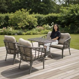 Σαλόνι Κήπου Manolya (Σετ 4Τμχ) 227VRD1041 Grey GREY