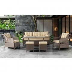 Σαλόνι Κήπου Rondi (Σετ 6Τμχ) 227VRD1061 Cream