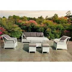 Σαλόνι Κήπου Rondi (Σετ 6Τμχ) 227VRD1059 Milky Brown