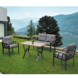 Σαλόνι Κήπου Nergiz (Σετ 4Τμχ) 227VRD1017 Grey GREY