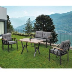 Σαλόνι Κήπου Nergiz (Σετ 4Τμχ) 227VRD1017 Grey