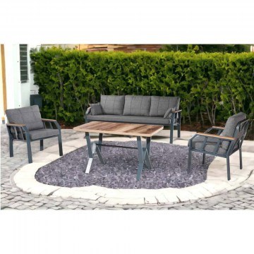 Garden Lounge Nergiz (Set 4Pcs) 227VRD1007 Dark Grey