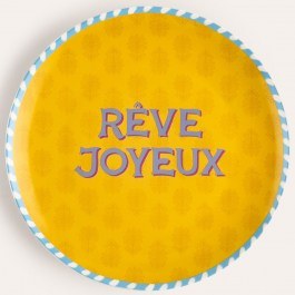 Shallow Plate 417ZSU1070 27x27cm Multi-Yellow Zsa Zsa Zsu MULTI-YELLOW