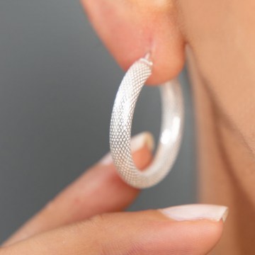Silver Earring 938ELS3621 Φ2,1cm Multi Elika Silver