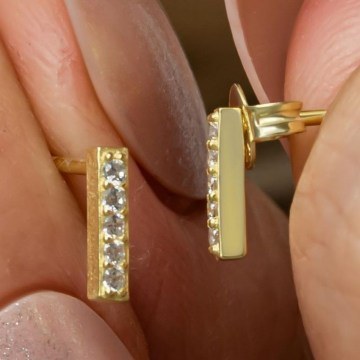 Silver Earring 155VRN4397 0,8cm Gold Heliophilia Silver