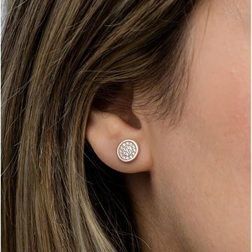Σκουλαρίκια Ασημένια 155VRN4380 0,75cm Rose Gold Heliophilia Silver