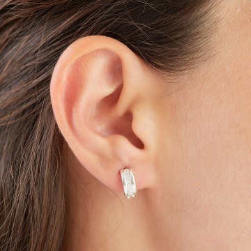 Silver Earring 757ELS1846 Φ1cm Silver Elika Silver