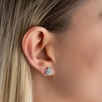 Silver Earring 912VRN1571 1cm Gold Heliophilia Silver