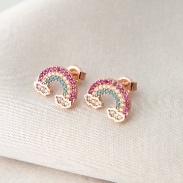 Silver Earring 938ELS4629 Rose Gold Elika Silver