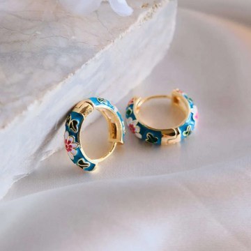 Earring 511AUR1727 Gold Heliophilia Silver