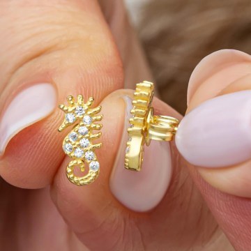 Silver Earring 155VRN4452 Gold Heliophilia Silver