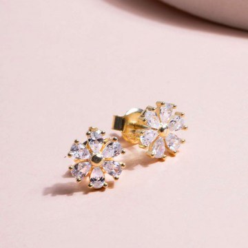 Silver Earring 189RSM1185 Gold Heliophilia Silver