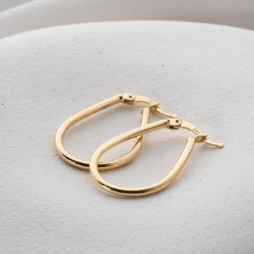 Silver Earring 912VRN1498 3cm Gold Heliophilia Silver
