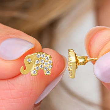 Silver Earring 155VRN4503 Rose Gold Heliophilia Silver