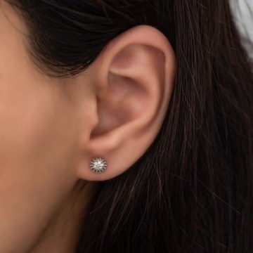 Earring 304VRN1116 0,5x0,5cm Silver Heliophilia Silver