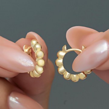 Silver Earring 155VRN4319 Gold Heliophilia Silver