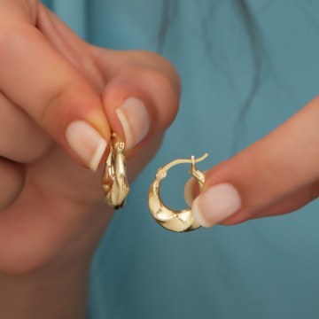 Silver Earring 155VRN2559 1,8x2,cm Gold Heliophilia Silver