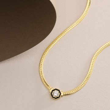 Κολιέ Ασημένιο 155VRN5286 Gold Heliophilia Silver