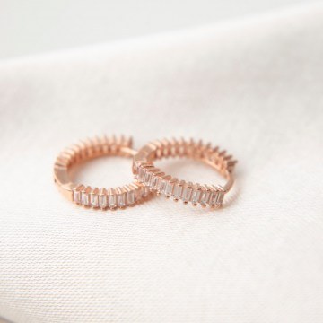 Σκουλαρίκια Ασημένια 938ELS4607 Rose Gold Elika Silver