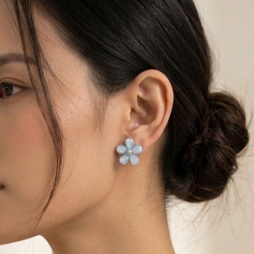 Earring 817SPK1363 Blue Heliophilia Silver