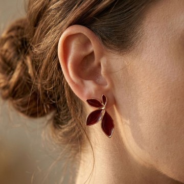 Earring 817SPK1334 3,5cm Bordo Heliophilia Silver
