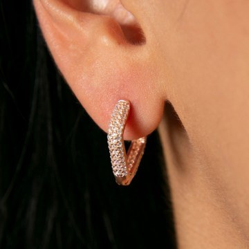 Silver Earring 938ELS4529 Rose Gold Elika Silver