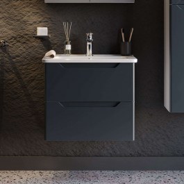 Bathroom Furniture Bench With Washbasin Perla S3BPERL060AN 60x46x53cm Anthracite ANTHRACITE