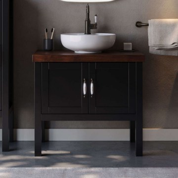 Έπιπλο Μπάνιου Πάγκος Με Νιπτήρα London S3BLON085BLM 85x50x72cm Black