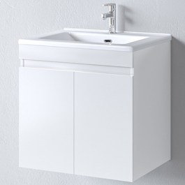 Έπιπλο Μπάνιου Πάγκος Με Νιπτήρα Omega 60 S3BOM060GL0 60x45x60cm White WHITE