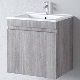 Έπιπλο Μπάνιου Πάγκος Με Νιπτήρα Omega 60 S3BOM060GO0 60x45x60cm Grey-White GREY-WHITE