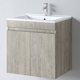 Έπιπλο Μπάνιου Πάγκος Με Νιπτήρα Omega 65 S3BOM065BON 65x45x57cm Beige-White BEIGE-WHITE