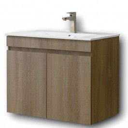 Έπιπλο Μπάνιου Πάγκος Με Νιπτήρα Omega 75 S3BOM075GO0 75x45x60cm Grey-White GREY-WHITE